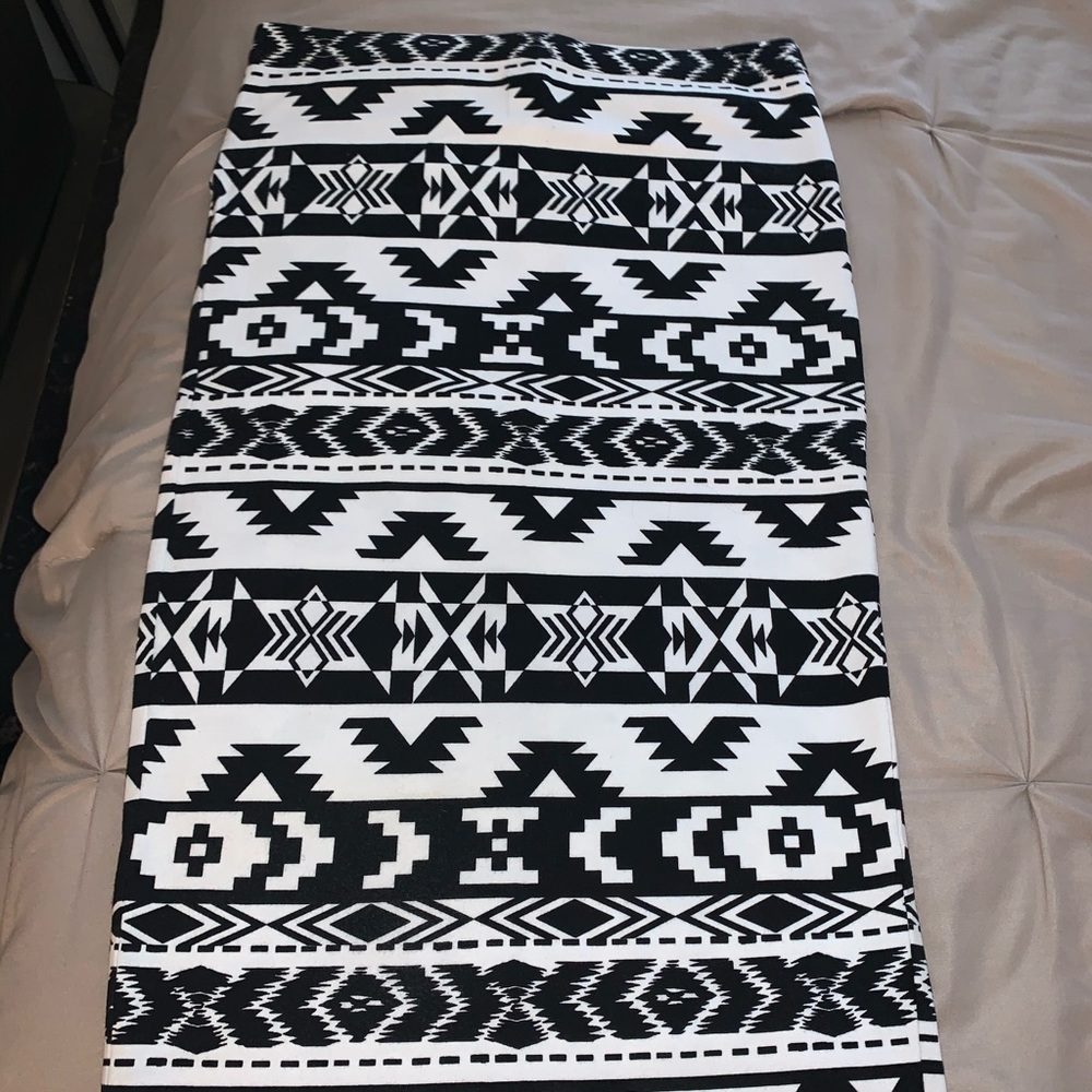Express tribal print midi skirt